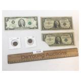 US Currency, Bills and Coins