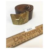 Russian Military Belt with Brass Buckle