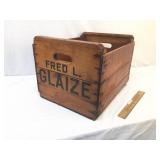 Fred L. Glaize Wood Crate, Antique
