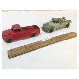 Lot of 2 Diecast Trucks, Vintage