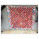 Quilt Top, Checker Pattern, Vintage or Antique