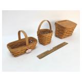 Lot of 3 Longaberger Baskets