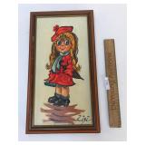 Original Oil on Canvas Art Painting, Young Girl