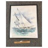 Limited Edition Print, "Northbound Schooners" by
