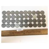 US Coins, Lot of 40 Kennedy Half Dollars