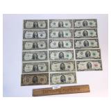 US Currency, Red Seal Five Dollar Hawaii Bill, Sil