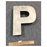 Commercial Sign Letter, Vintage - P