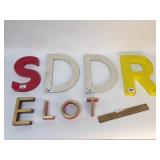 Lot of 8 Commercial Sign Letters, Vintage