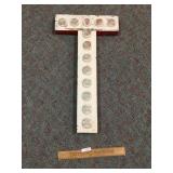 Commercial Sign Letter with Reflectors, Vintage