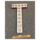 Commercial Sign Letter with Reflectors, Vintage