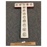 Commercial Sign Letter with Reflectors, Vintage