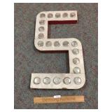 Commercial Sign Letter with Reflectors, Vintage