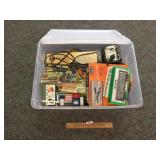 Tub Lot of Model Train Parts and Accessories