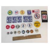 Lot of 26 Pins, Buttons and More, Vintage