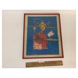 Original Oil on Paper Art Painting, Icon