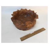 Burl Wood Bowl, Hand Carved, Vintage