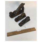 Lot of 3 Wood Planes, Tools, Vintage
