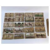 Lot of 20 Stereo Cards, Stereoscopic, Antique