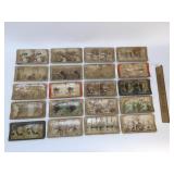 Lot of 20 Stereo Cards, Stereoscopic, Antique