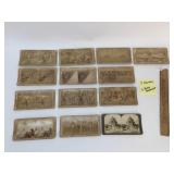 Lot of 13 Stereo Cards, Stereoscopic, Antique