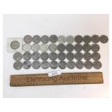 US Coins, Lot of 40 Kennedy Half Dollars