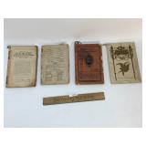 Lot of 4 Cookbooks and Almanacs, Antique