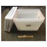 Lot of 6 Plastic Storage Tubs