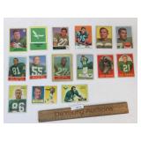 Lot of 15 Football Trading Cards, Vintage