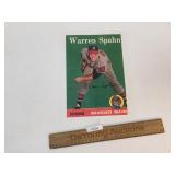 Warren Spahn Autographed Print