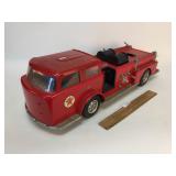 Texaco Fire Truck, Pressed Steel, Vintage