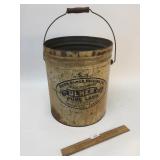 Jacob Ulmer Pure Lard Tin Can, Vintage
