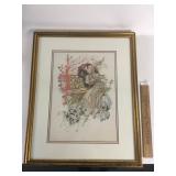 Print, Harrison Fisher, Gathering Holly