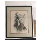 Print, Harrison Fisher, Girl with Dog