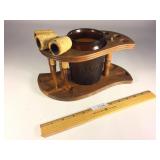 Pipes, Pipe Rack and Humidor, Vintage
