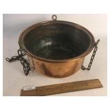 Copper Hanging Pot, Antique