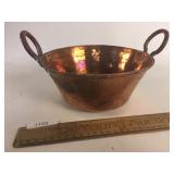 Copper Bowl with Handles, Vintage or Antique
