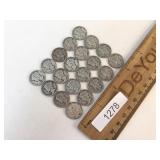 Us Coins, Lot of 20 Silver Mercury Dimes