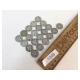 Us Coins, Lot of 21 Silver Mercury Dimes