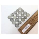 Us Coins, Lot of 20 Silver Mercury Dimes