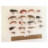 Lot of 18 Fishing Lures, Vintage