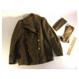 US Military Jacket, Cap and Legging, Vintage