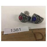 Lot of 2 US Army Rings