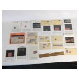 US Postage Stamps, 21 Priced Envelopes