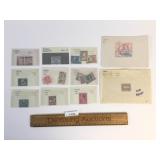 US Postage Stamps, 11 Priced Envelopes, Hitler and