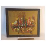 Original Oil on Canvas Art Painting by T. Habarth