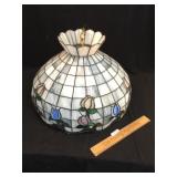 Stained Glass Hanging Light Fixture, Vintage