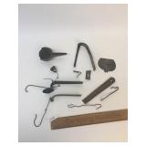 Betty Lamp and Parts, Oil or Whale Fat, Antique