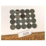US Coins, Steel Wheat Cents or Pennies