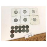 US Coins, Steel Wheat Cents or Pennies