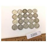US Coins, Lot of 20 Silver Roosevelt Dimes
